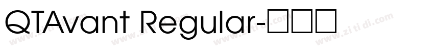 QTAvant Regular字体转换